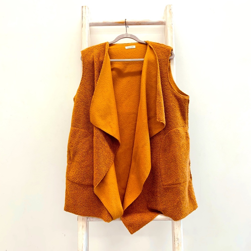 Super soft shearling midi vest